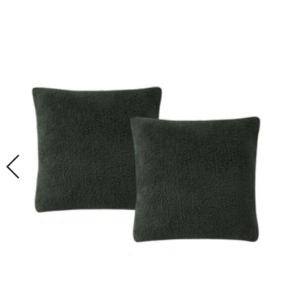 Birch Trails Solid Sherpa Set Of 2 Decorative Pillows, - Picture 2 of 2